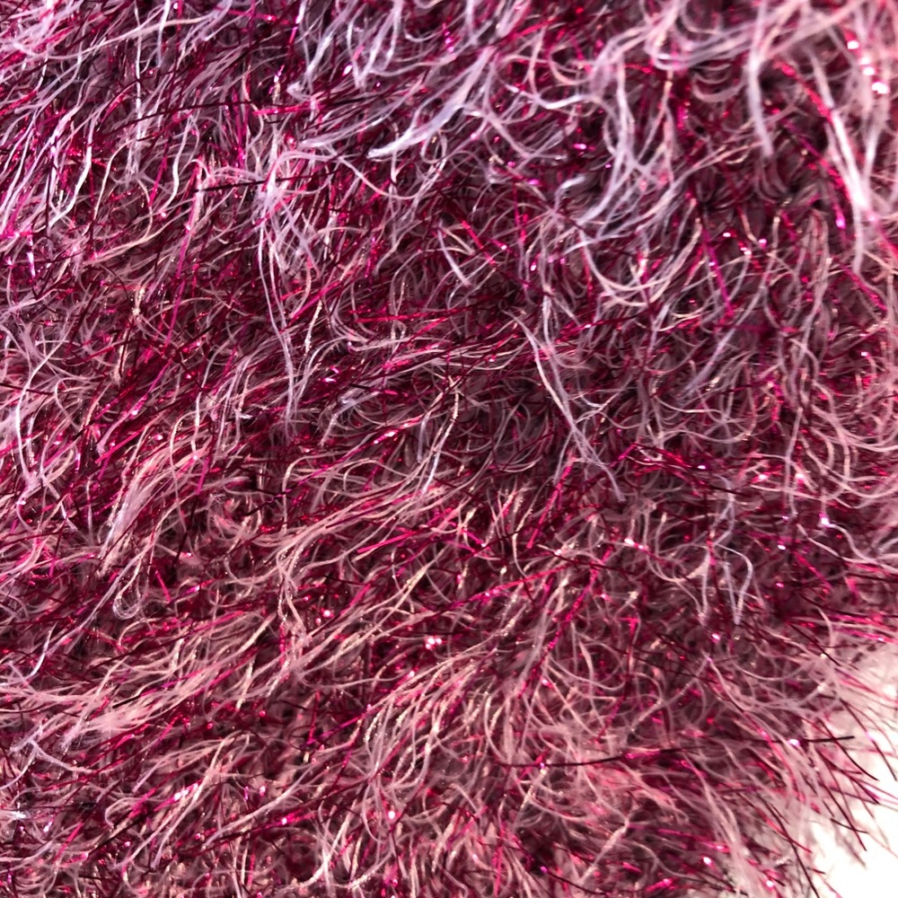 New York & Co. Pink Fuzzy Sparkle Sweater Sz M - Picture 7 of 13